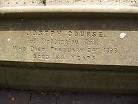 Joseph Course - Grave inscription