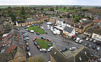 Farmers' Market from top of church tower