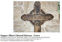 Albert Edward Hancox cross