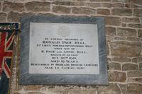 2nd Lt Ronald Page Bull  - Plaque