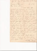 Letter from Percy in the trenches to his sister Alice.