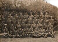 Group of WWI Deddington soldiers with Fifes & Drums