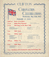 1937 Clifton's Coronation Poster