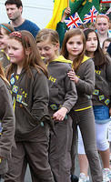Brownies taking part in the parade