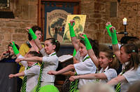 Girls from the Primary School doing their routine in the community singsong