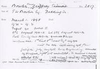 Geoffrey Bowler's record card