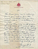 1918 Letter from King george V