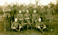 A platoon of Deddington soldiers including Fred Sanders
