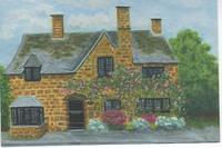 Painting titled 'Granny's Cottage' of the former Exhibition Inn