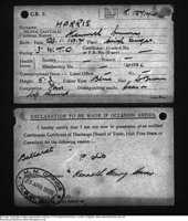 Merchant Navy record card