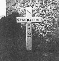 Ken Harris' original grave marker France