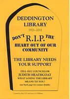 Flyer for Save the Library campaign