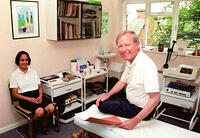Ian Swash (osteopath) and Mina Mandalia (chiropodist)