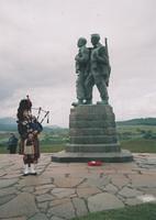 Piper Moir, Black Watch, playing Jack's pipes at the Commando memorial