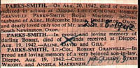 Newspaper notice - In Memoriam