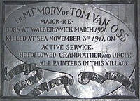 Memorial to Thomas van Oss