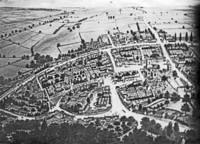 c.1875  Birds Eye View (b&w) from the East